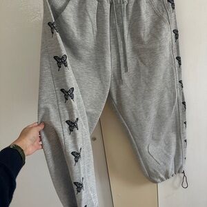 Not Rated Gray Butterfly Joggers